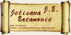 Jelisava Batanović vizit kartica